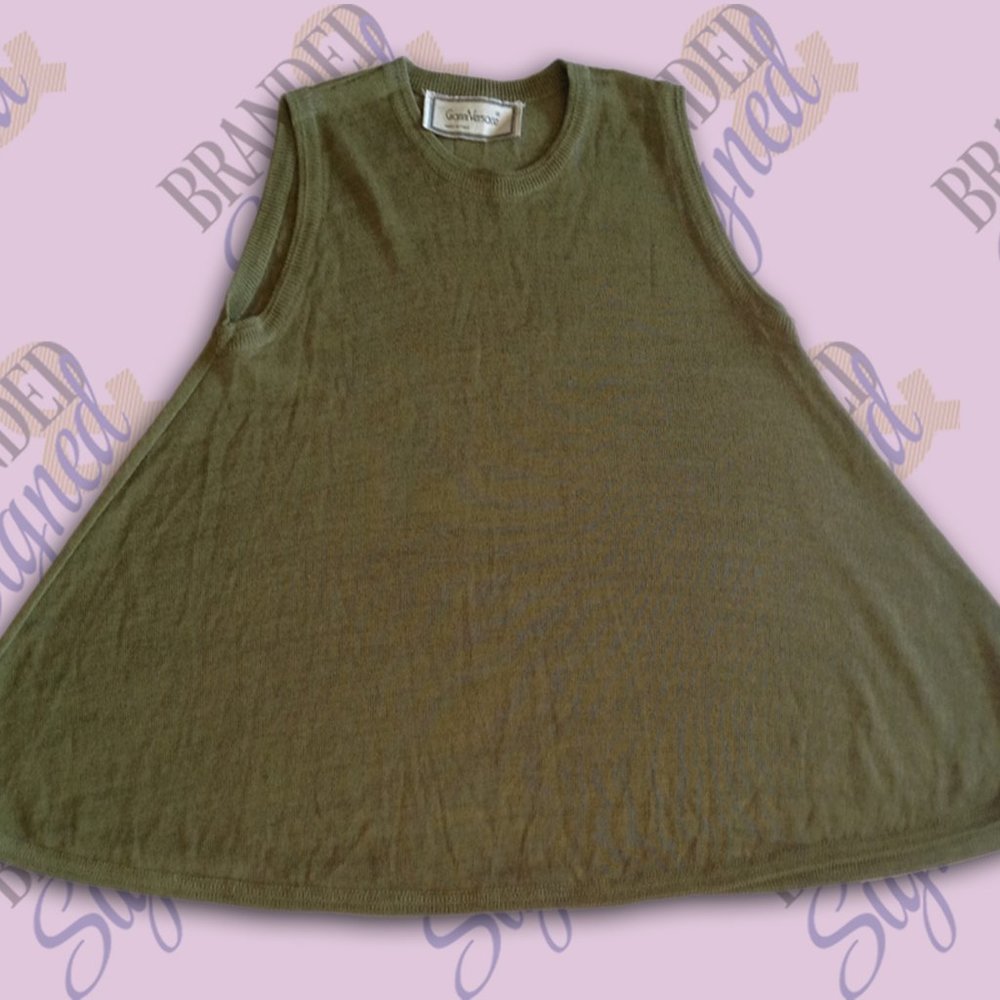 VERSACE TANK TOP OLIVE GREEN